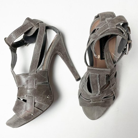 Steve Madden Shoes - Steve Madden Luxe Gray Heels 10